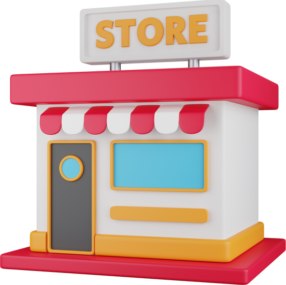 3D Icon Illustration Store Building